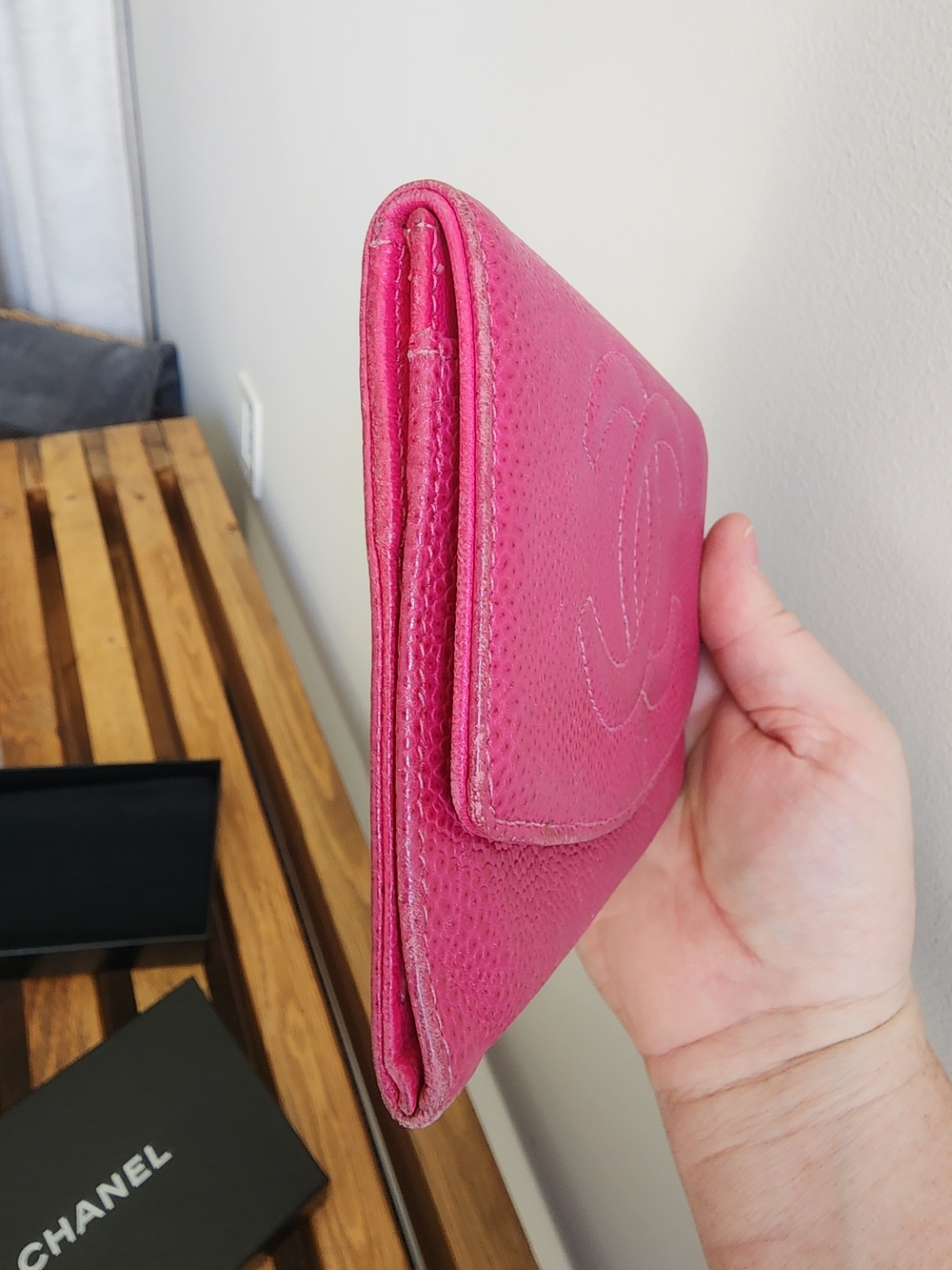CHANEL Pink Quilted Leather Wallet - Picture 6 of 12